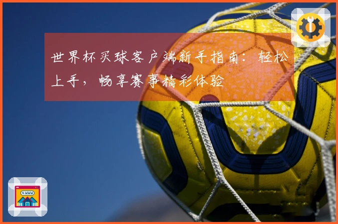 世界杯买球客户端新手指南：轻松上手，畅享赛事精彩体验