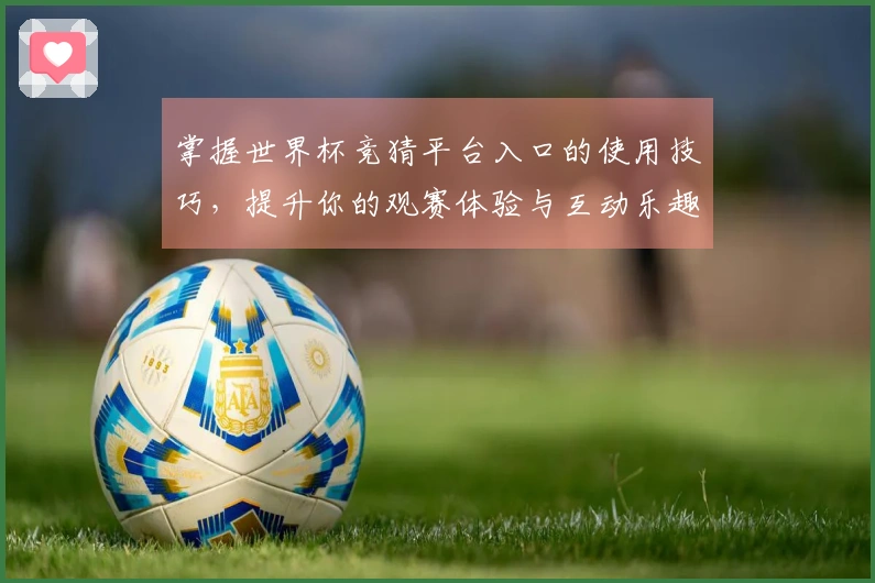 掌握世界杯竞猜平台入口的使用技巧，提升你的观赛体验与互动乐趣